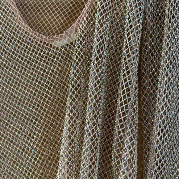 Pink sparkle fishnet free people top - Picture 4 of 8